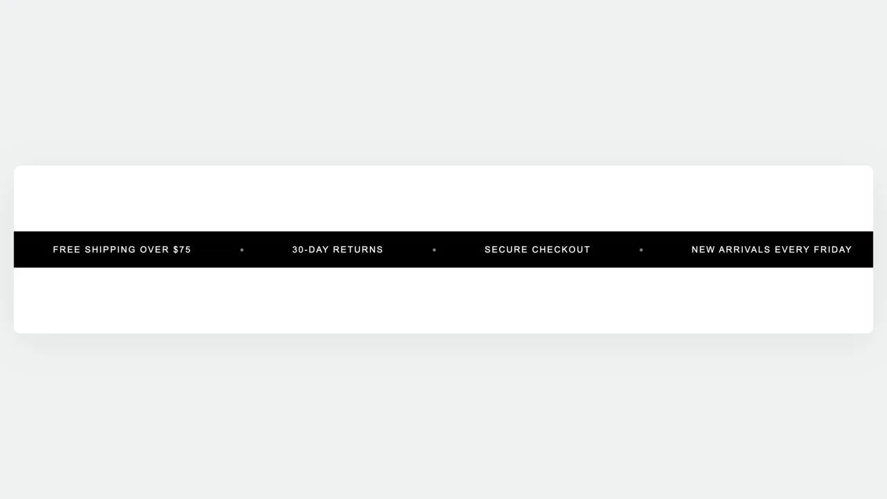 Preview of the Announcement Bar 2 Shopify section