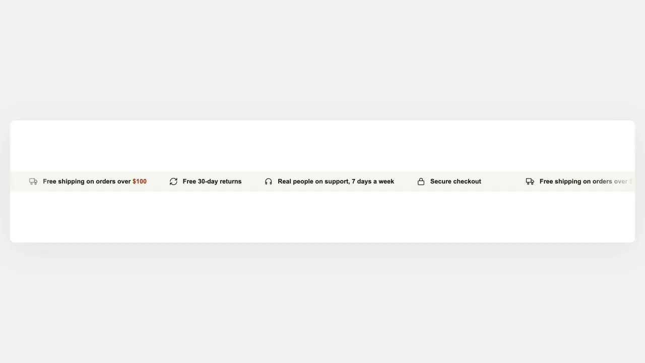 Preview of the Announcement Bar 3 Shopify section
