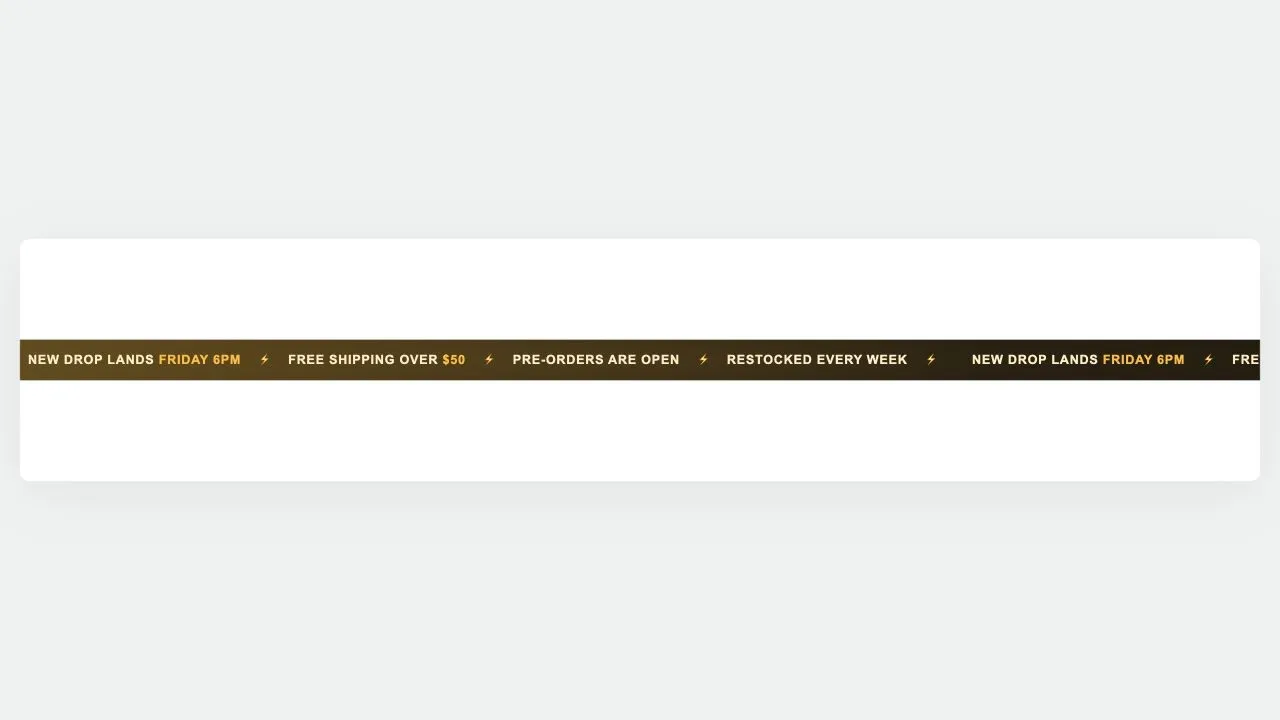 Preview of the Announcement Bar 5 Shopify section