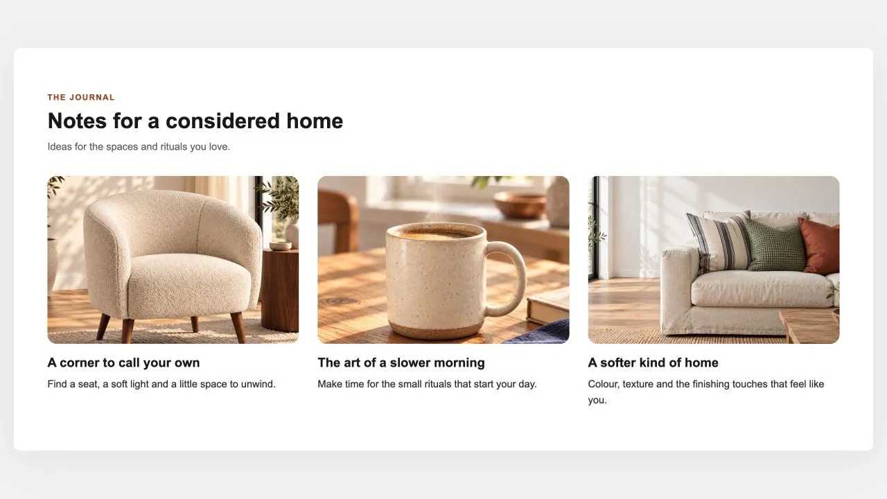 Preview of the Blog Posts 1 Shopify section
