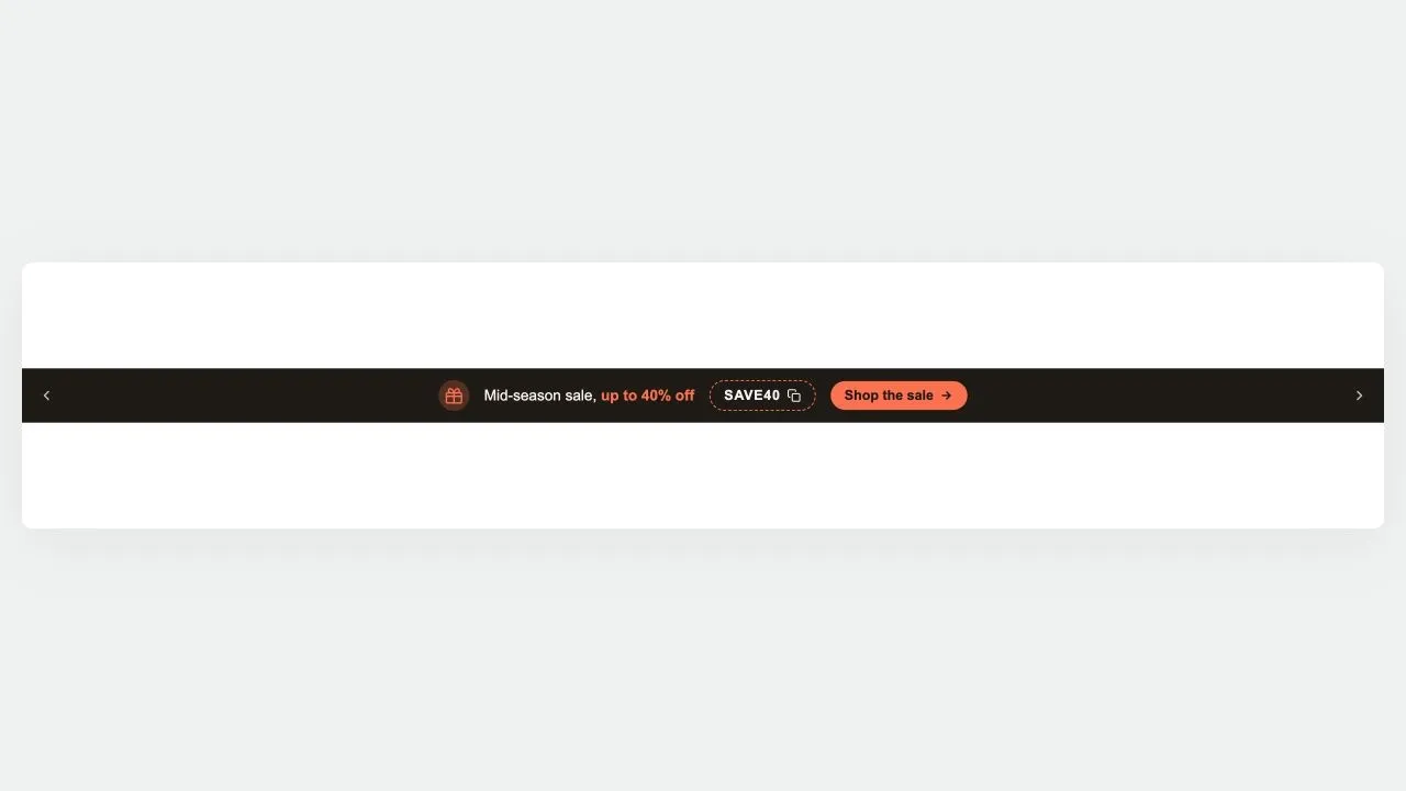 Preview of the Countdown Bar 1 Shopify section