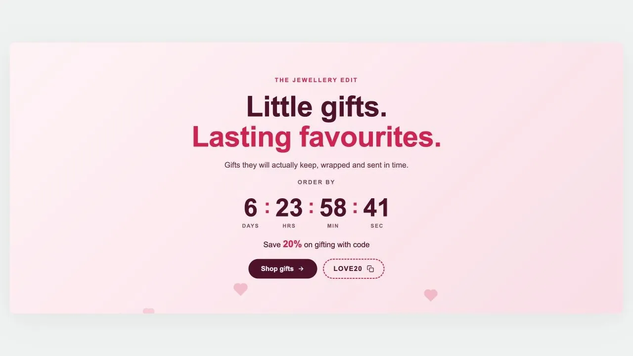Preview of the Countdown Sale 3 Shopify section