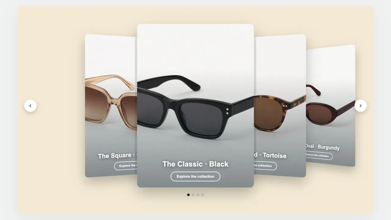 Preview of the Coverflow 1 Shopify section