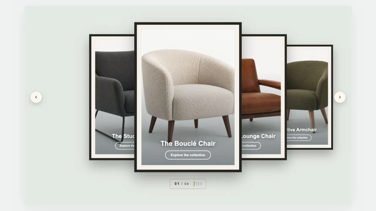 Preview of the Coverflow 2 Shopify section