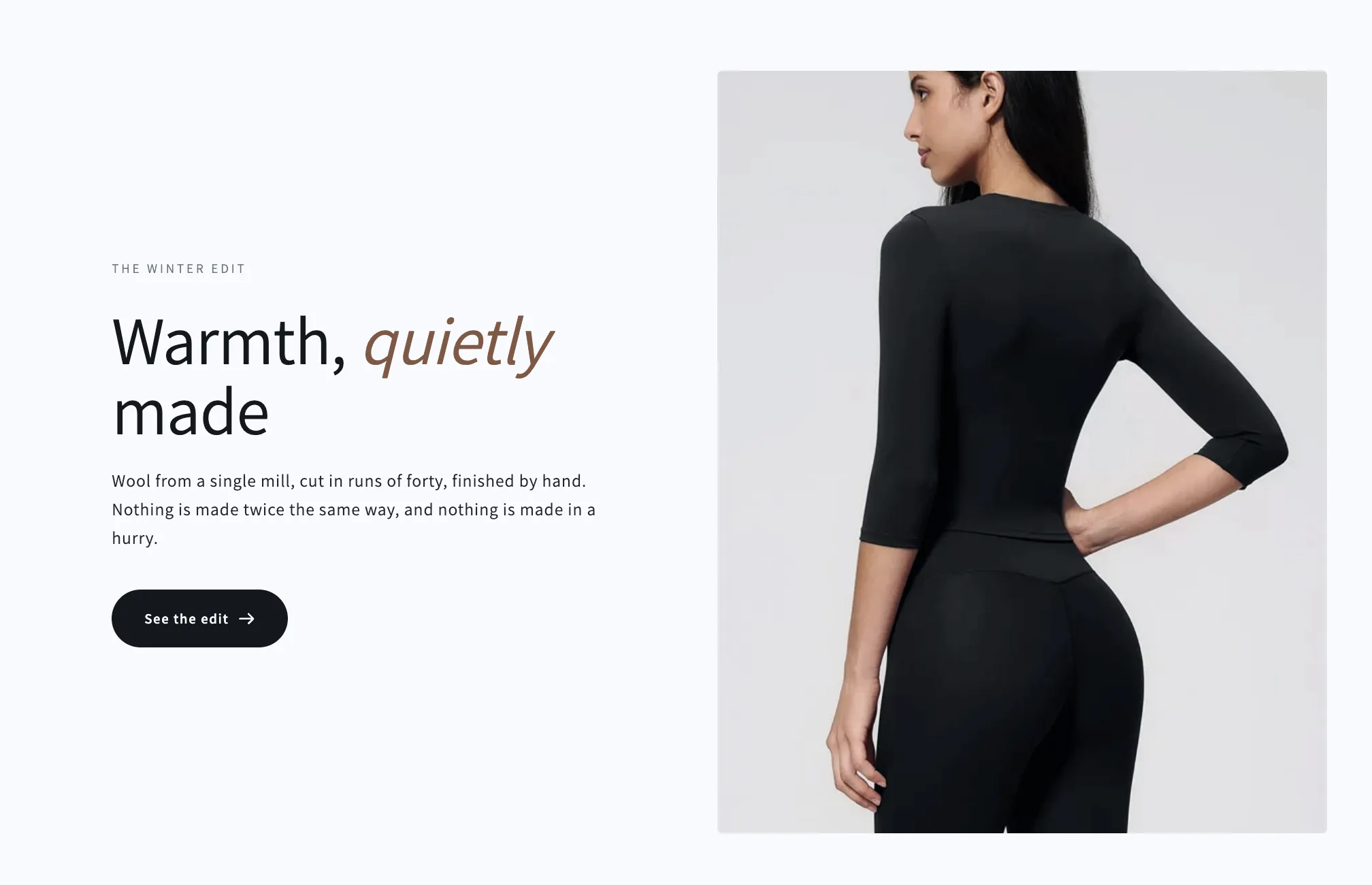 Preview of the Editorial Story Shopify section