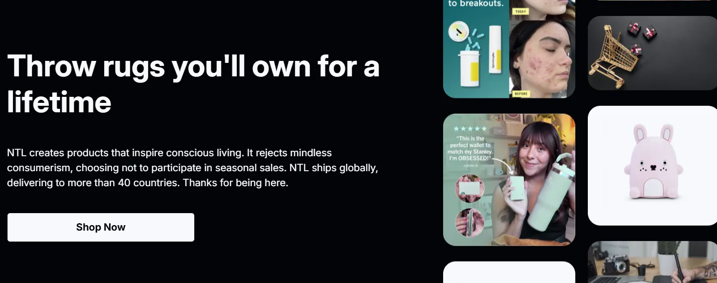 Preview of the Hero 9 Banner Shopify section