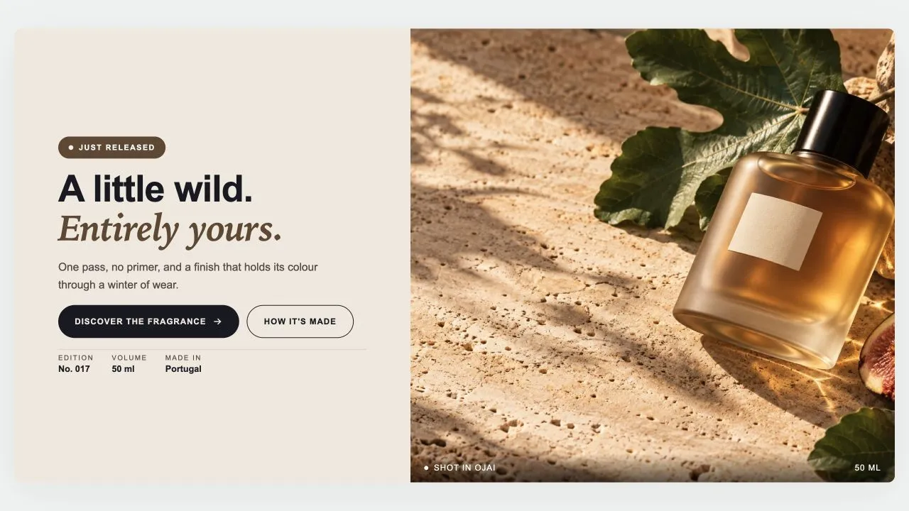 Preview of the Hero Split 3 Shopify section