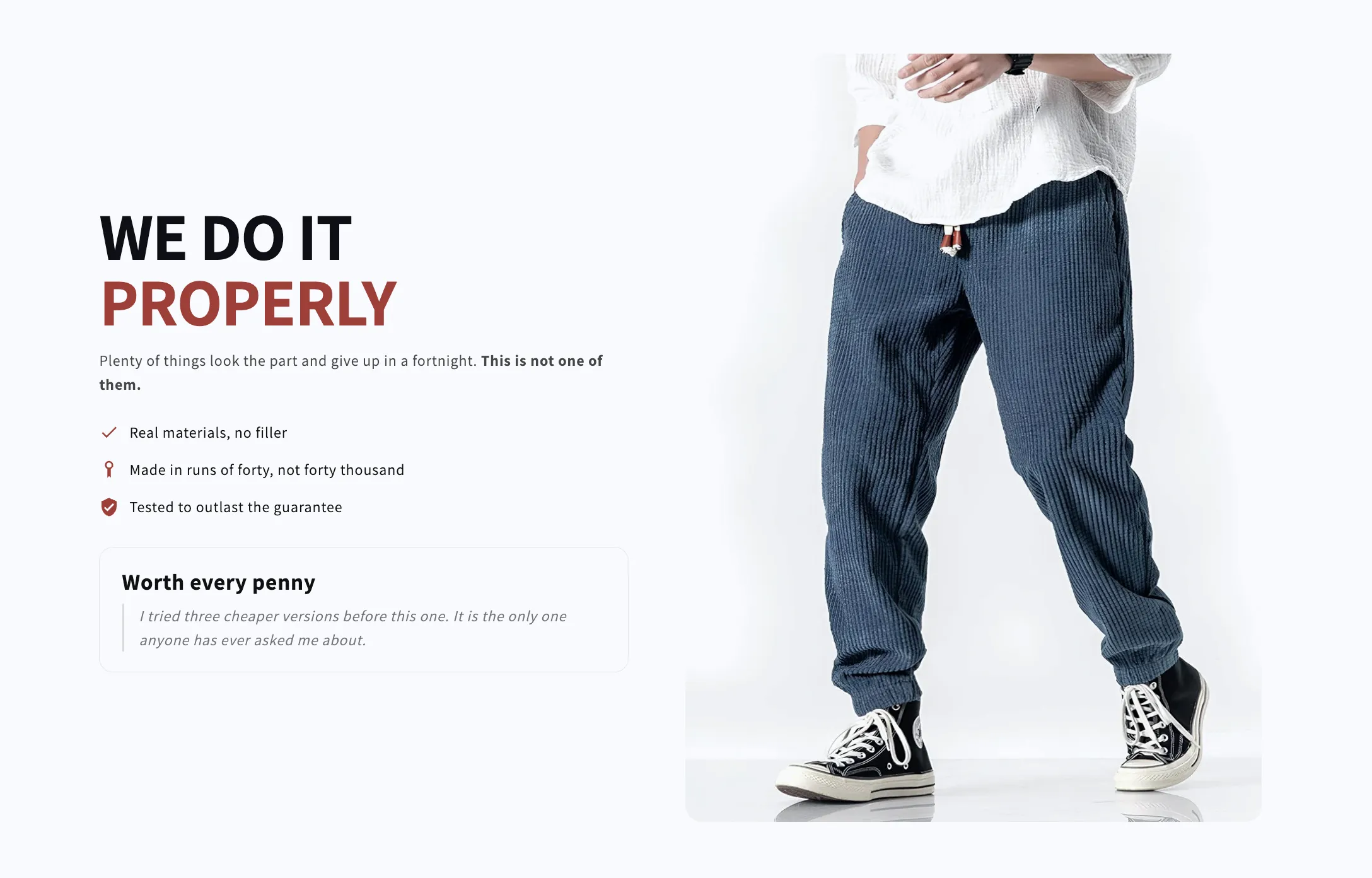 Preview of the Media Proof Shopify section