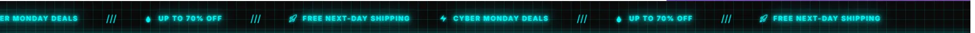 Preview of the Neon Glow Marquee Shopify section