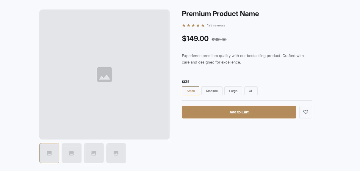 Preview of the Product Gallery Shopify section