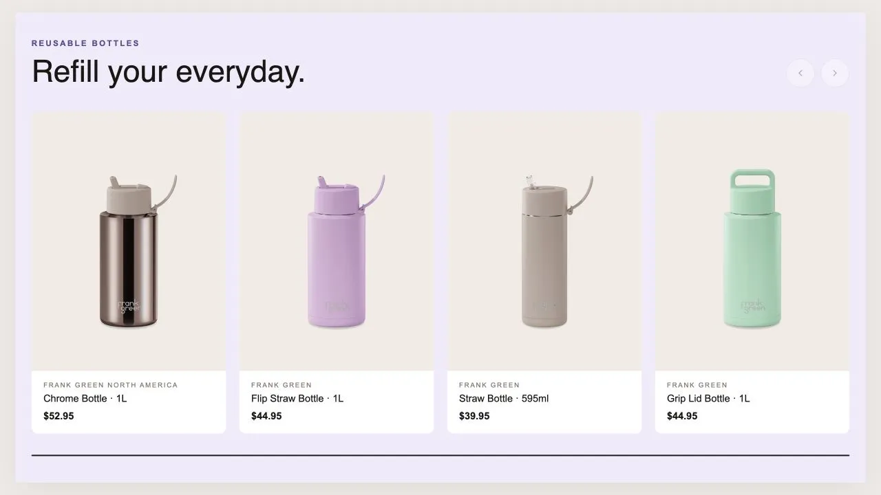 Preview of the Product Slider 1 Shopify section