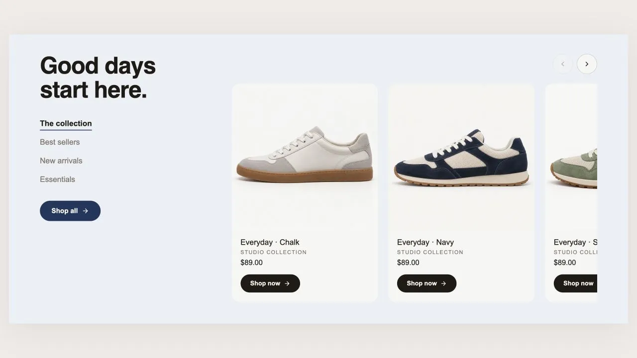 Preview of the Product Slider 2 Shopify section