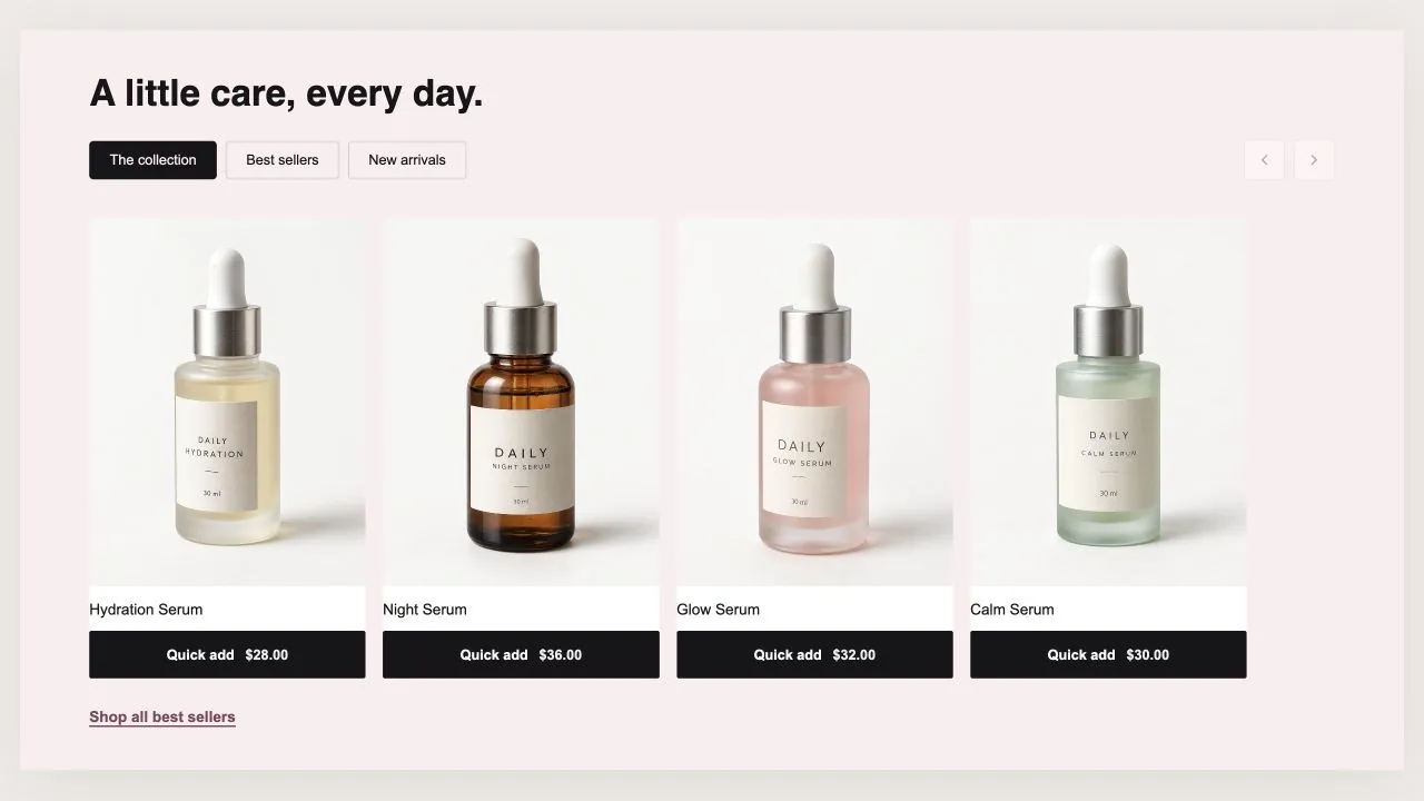 Preview of the Product Slider 5 Shopify section
