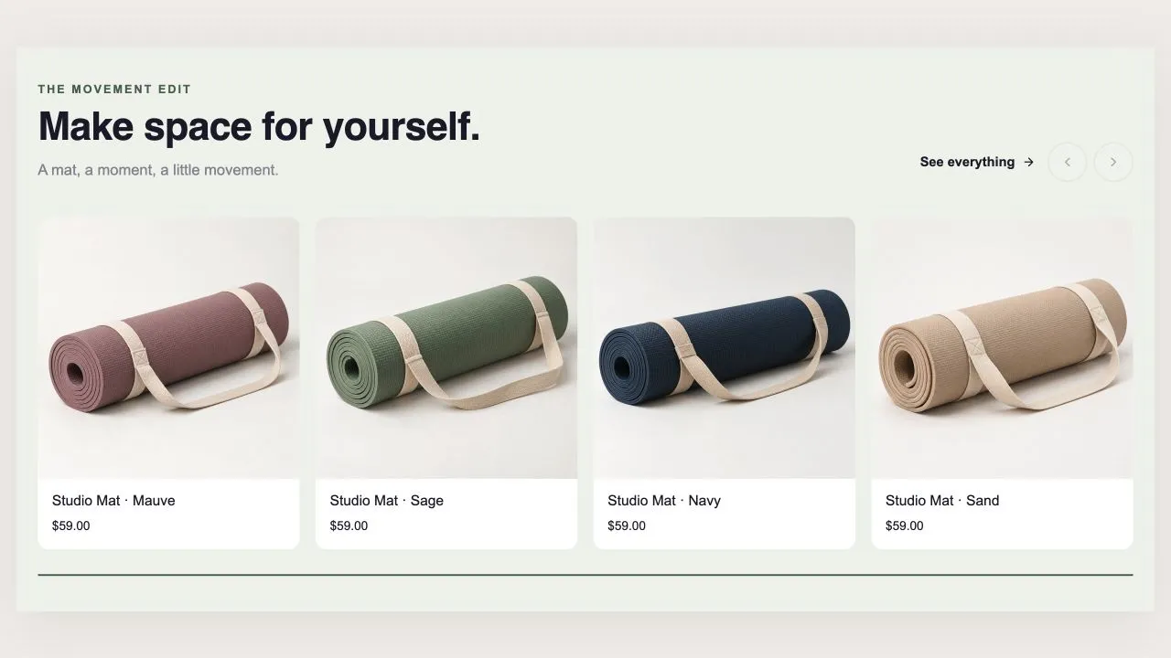 Preview of the Product Slider 6 Shopify section