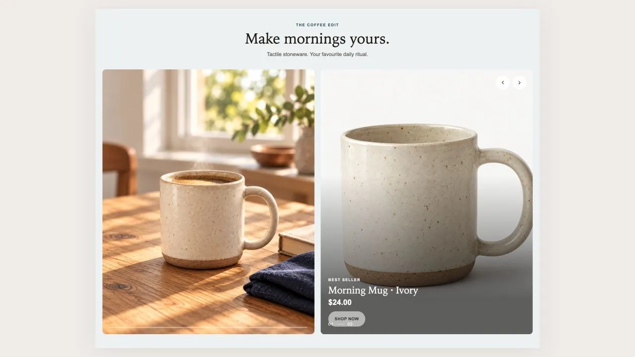 Preview of the Product Story 1 Shopify section