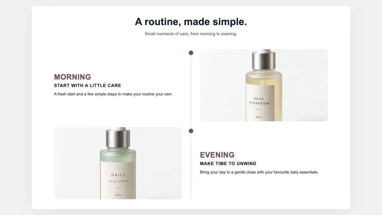 Preview of the Results Timeline 1 Shopify section