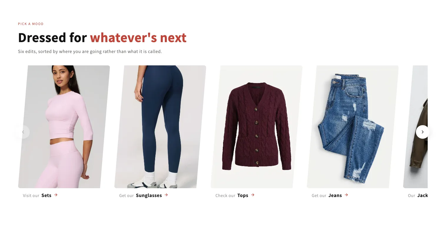 Preview of the Shop Collections 5 Shopify section
