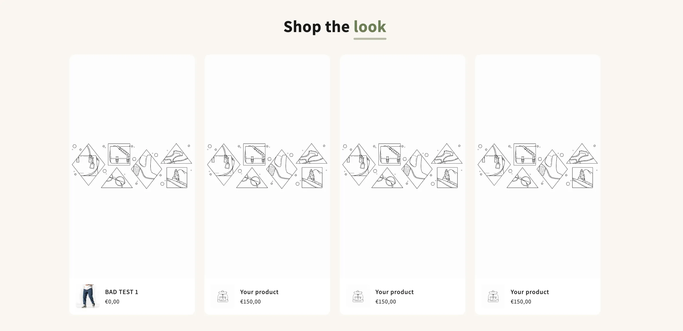 Preview of the Shoppable Video Shopify section