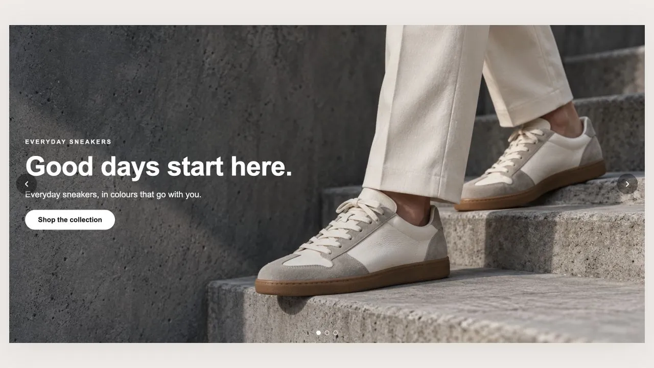 Preview of the Slideshow 1 Shopify section