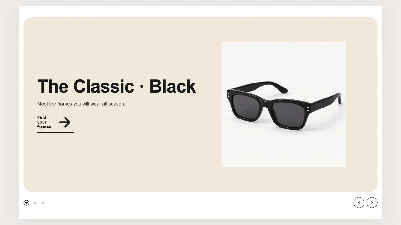 Preview of the Slideshow 4 Shopify section